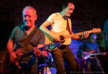 The 'Hunters' Barry Palmer, Paul Dempsey and John Archer rock out at The Taproom. Photo: Diana Domonkos.