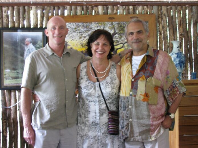 Rae Kingsbury (centre) with husband Damien, and Jose Ramos Horta, President of the Democratic Republic of Timor Leste.