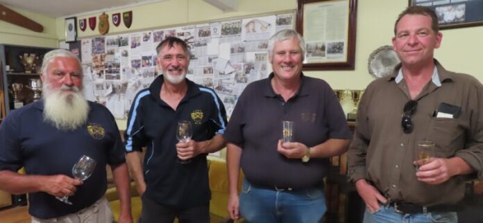 The winners of the third stage of the 300 metre championship were (L-R) Chris Jolme, Greg Brown, Richard Ruddick and Bradley Knox. Absent. Tom Christie and Tony Skinner.
