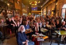 A big crowd packed the Taproom for the launch.