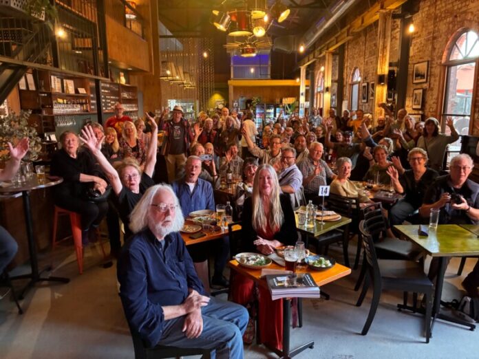 A big crowd packed the Taproom for the launch.