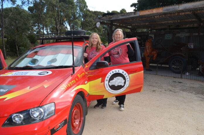 cShitbox070426-2 (1) Sharon 'Shazza' Soldatos and Stacey 'Razza' Raselli the 'Lightning Queens' are looking forward to taking on the Cancer Council's Shitbox Rally and will hold a fundraiser at Hadfields Hot Rods this Sunday April 12.