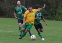 Goldfields hit the park! Goldfields battle it out against Moama last Sunday. Photo: Max Lesser.