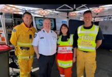 Critical source for thousands SES volunteer Wendy Hayes at the Ravenswood staging area in January.