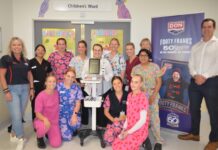 DON team members Penny Shearman and Helen Shaw were delighted to be able to visit the Bendigo Health Paediatric Unit for the handover of the new Mindray Vital Signs Patient Monitoring Machine recently.