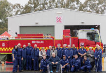 Metcalfe CFA opens the doors at new station Metcalfe Fire Brigade members and digniatries are proudly pictured outside the new station. Photo: CFA.