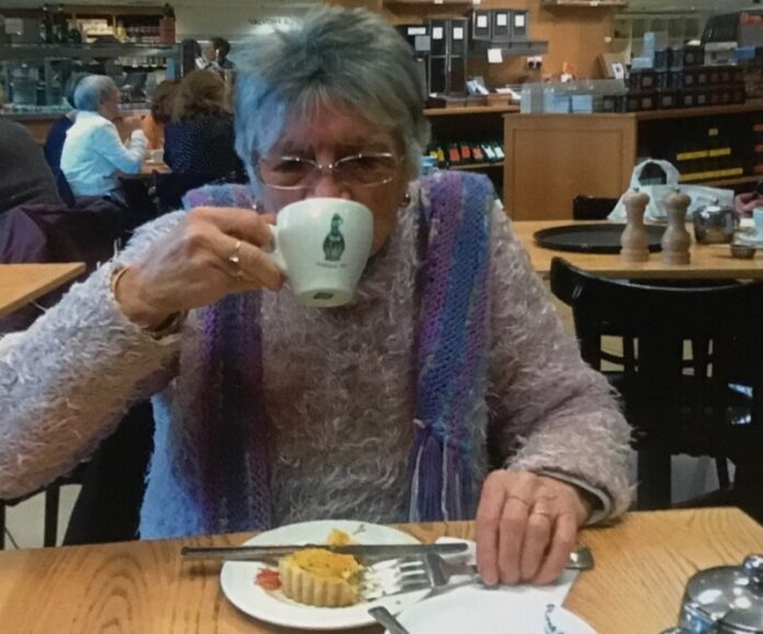 Val Dwyer (nee Alexander) at the famous Jenners - the oldest independent department store in Princes Street, Edinburgh, founded in 1838.