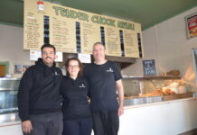 End of an era Tender Chook operators Christopher, Effie and Paul Katis thank the community for 26 years of support.