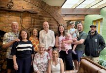 Valda Rees is proudly pictured with four generations of her family.