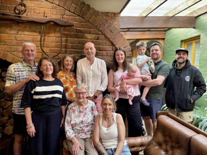 Valda Rees is proudly pictured with four generations of her family.