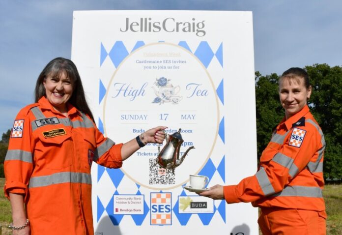 Castlemaine SES volunteers Kristina Forbes and Kelly Pratt are excited to host the upcoming High Tea- a key fundraiser for the local volunteers.
