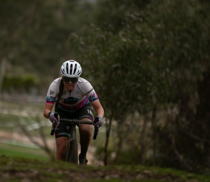 Local star Alana Fletcher is pictured in action at Campbells Creek. Photo: Dion Jelbart Photography.