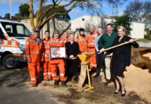 SES sandbagging facility upgrade The team from NAB visited the Castlemaine SES unit on Wednesday following their successful NAB Foundation community grant submission.