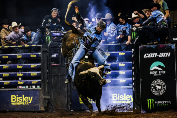 Maldon local Toby Collins has been crowned the 2026 Cowboy of Origin. Photo courtesy of PBR Australia.