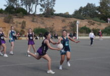 CDNA welcomes netballers from near and far Pip Sheedy and Mia Rhoda are pictured action against Raywood. Photo: Max Lesser.
