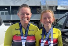 Double for Jackson! Emma and Chloe Jackson are proudly pictured with their medals.