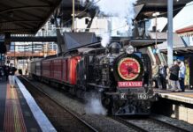 K160 returns home The historic steam locomotive K160 returns to the Victorian Goldfields Railway tomorrow, August 22. Photo: Adam Rudnicki.