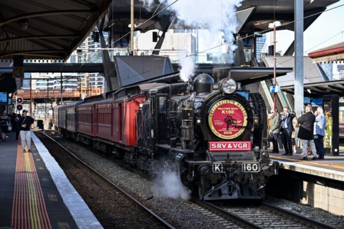 The historic steam locomotive K160 returns to the Victorian Goldfields Railway tomorrow, August 22. Photo: Adam Rudnicki.