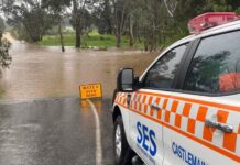 Flooded roads – no place to take a chance