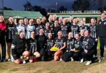 Magpies strive for five! The team were treated to a surprise visit by AFLW Saints superstar Nicola Barr on Wednesday evening thanks to their friends at the Vic Container Deposit Scheme.