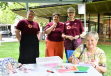 Asking the important questions and getting involved Voices for Bendigo Deputy Chair Sue Fricke at Saturday's launch.