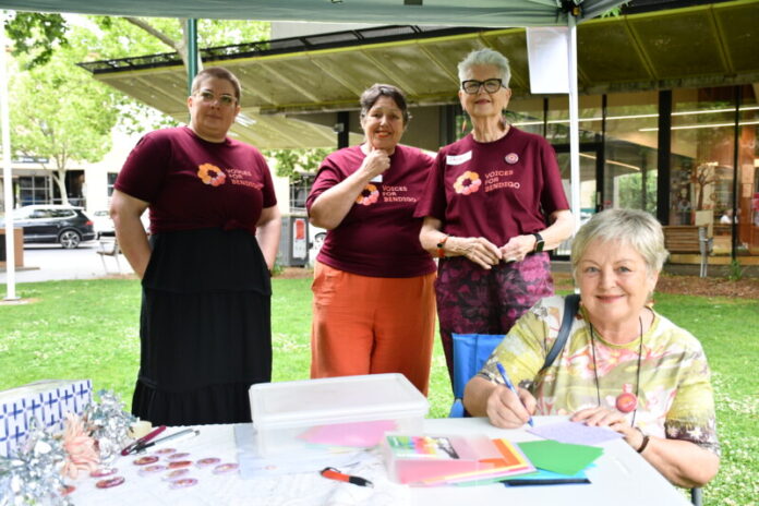 Voices for Bendigo Deputy Chair Sue Fricke at Saturday's launch.