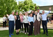 Kinder transformation celebrated Bendigo West MP Maree Edwards, council and YMCA representatives celebrate the completion of work at South Castlemaine Kindergarten.