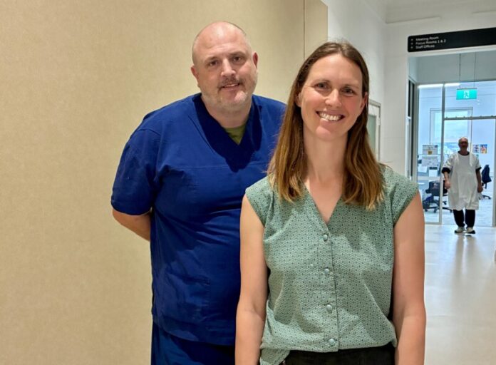 Associate Professor Tobias (Toby) Angstmann, local Obstetri- cian and Gynaecologist and Colette McGuinness, Dhelkaya Health’s Sexual and Reproductive Health Nurse and Midwife.